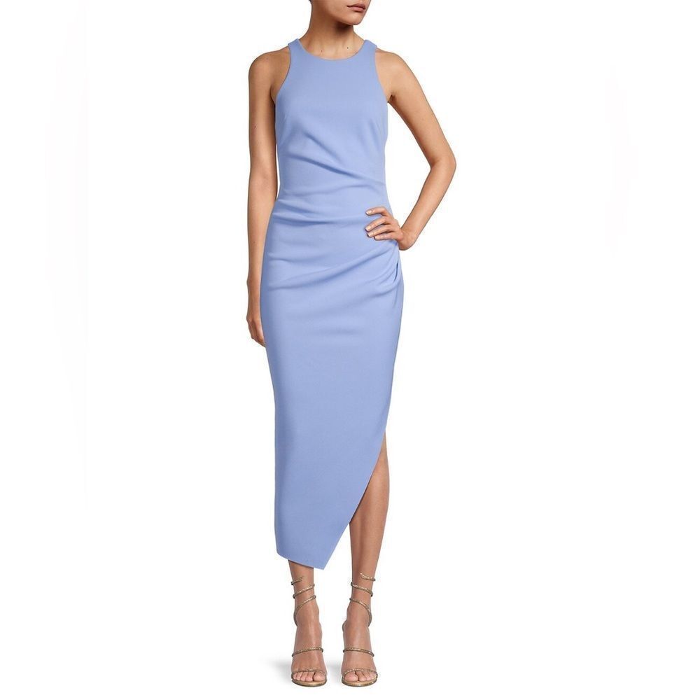 Misha Marjorie Sleeveless Ruched Midi-Dress